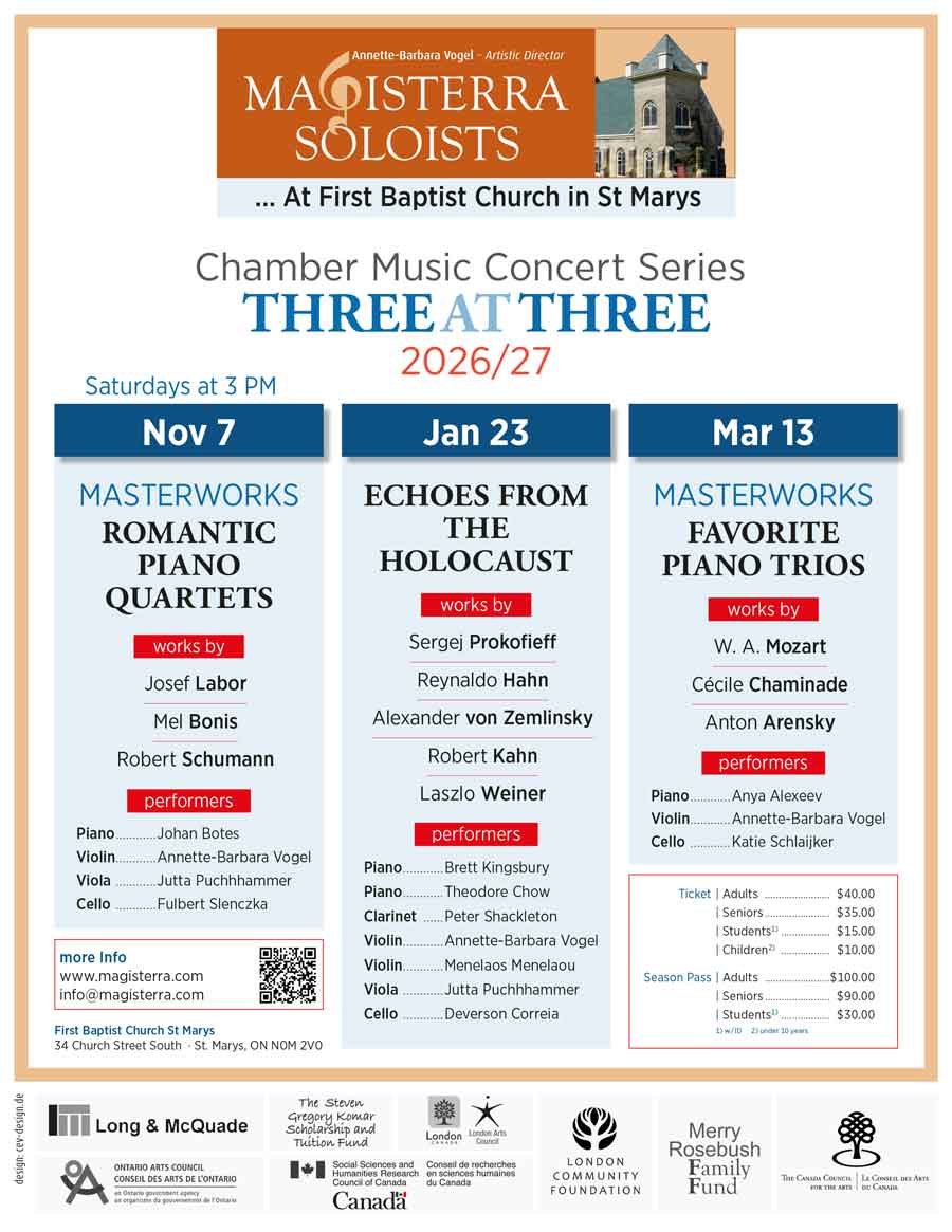 Three At Three - MASTERWORKS ROMANTIC PIANO QUARTETS